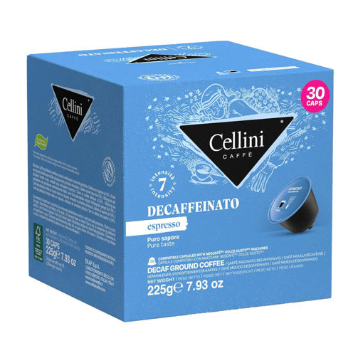 Εικόνα για Ιταλικός Καφές Decaffeinato Συμβατός με Dolce Gusto Cellini - 30 Κάψουλες με Ένταση 7/12