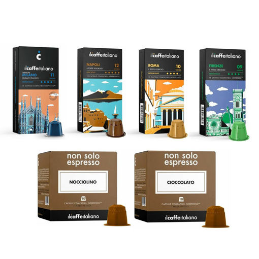 Εικόνα για Tasting Kit με Καφέ & Ροφήματα - 110 Κάψουλες Συμβατές με Nespresso Il Caffe Italiano