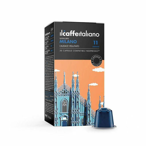 Εικόνα για Ιταλικός Καφές Espresso Συμβατός με Nespresso IL Caffe Italiano Milano Aluminium - 30 Κάψουλες