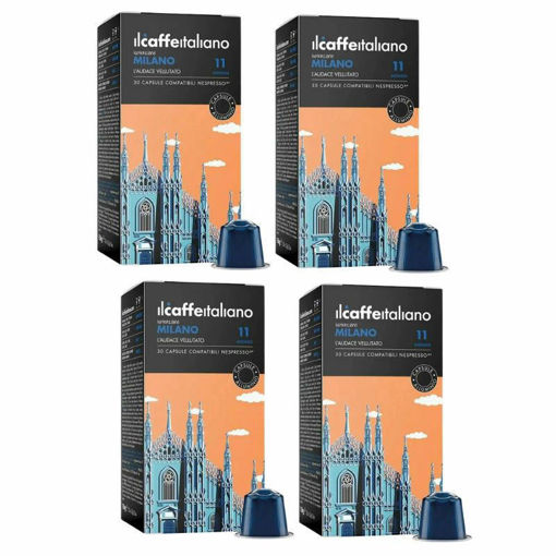 Εικόνα για Ιταλικός Καφές Espresso Συμβατός με Nespresso IL Caffe Italiano Milano Aluminium - 120 Κάψουλες