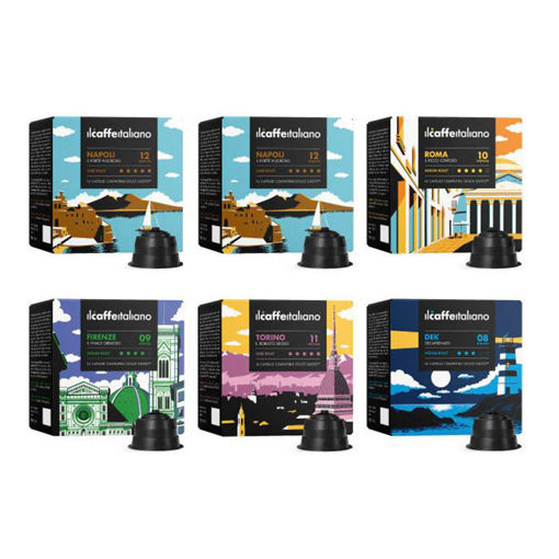 Εικόνα για IL Caffe Italiano Tasting Kit – 5 Ποικιλίες Κάψουλες Dolce Gusto Compatible | 96 τμχ
